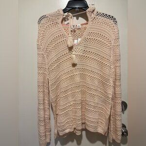 Roxy Pink Champagne Knit Sweater